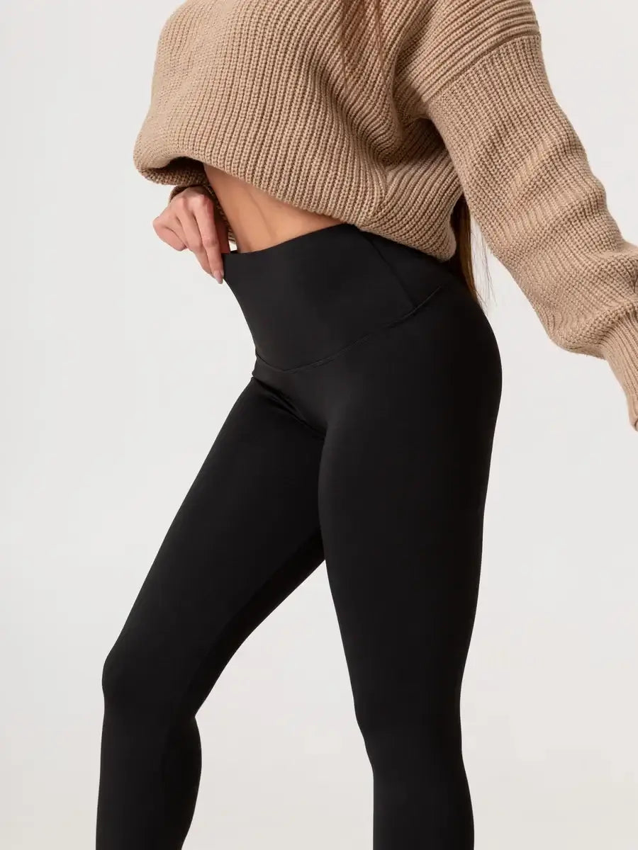 Legging Douillet Avec Doublure Peluche Noir / S