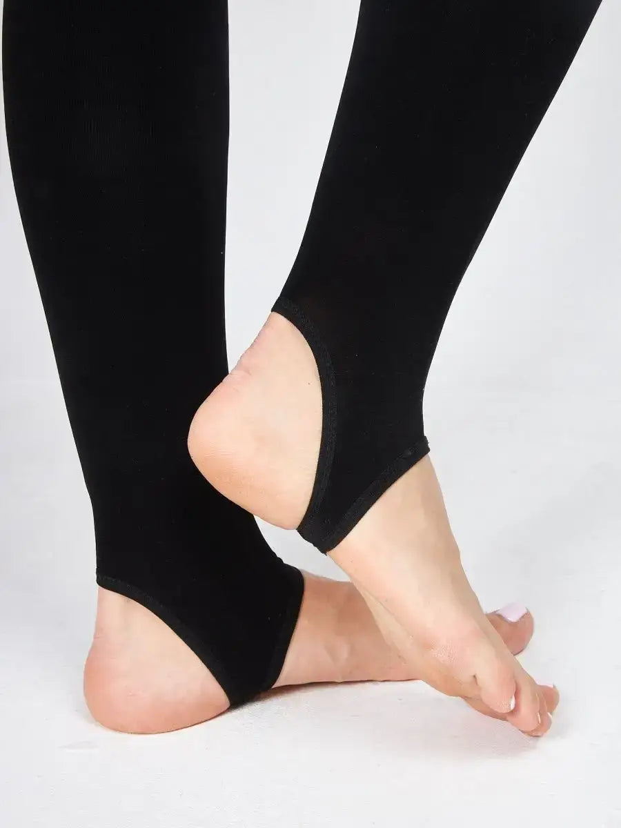 Legging Polaire Transparent Noir / Taille Universelle et Extensible