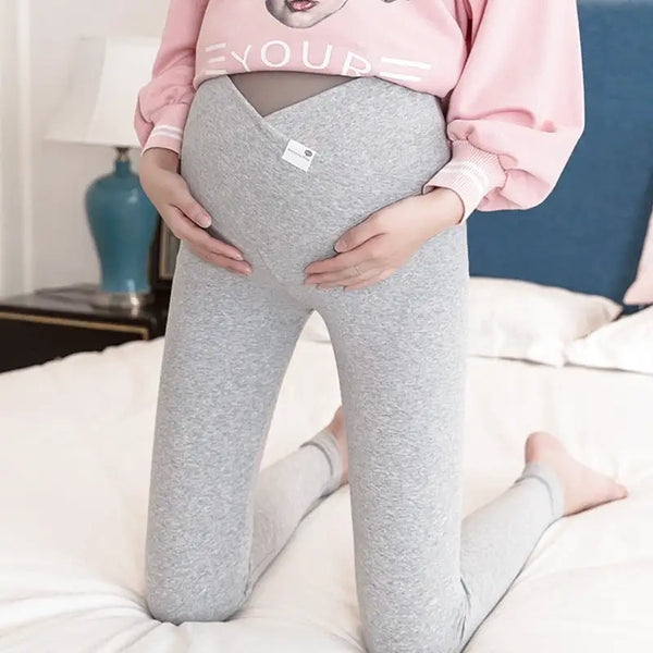 Legging de grossesse pour femme - Polaire thermique à l'intérieur -  Pantalon long de grossesse - Pyjama / Yoga - Pantalon d'hiver en peluche -  Pantalon de pyjama long en coton 